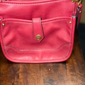 Frye Red Leather Crossbody Bag